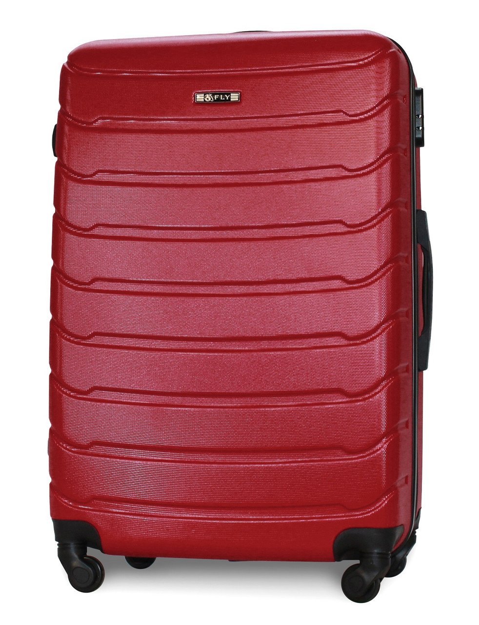 Чемодан пластиковый Fly 1107 большой на 4 колесах 74х50х29 см 90 л Бордовый