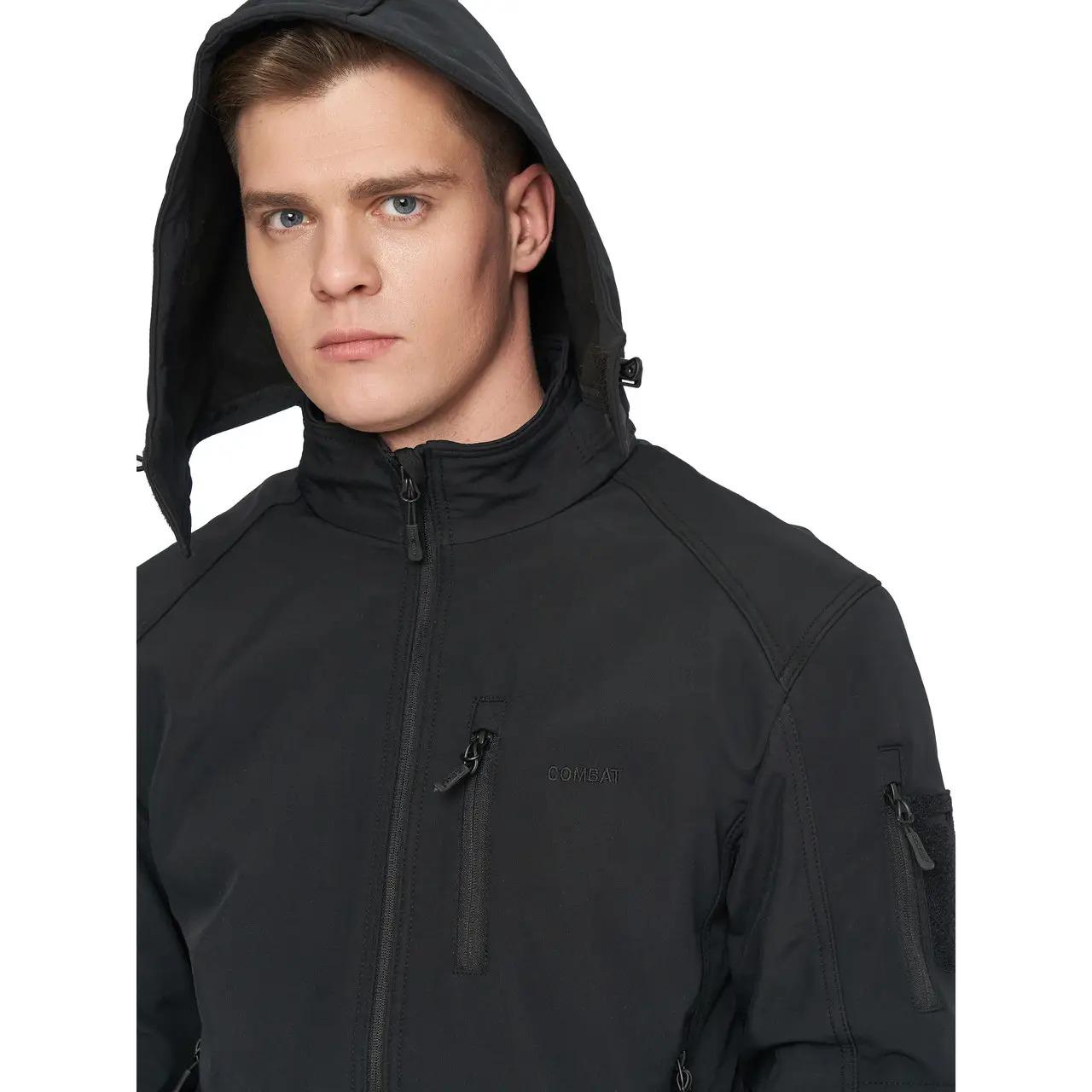 Куртка чоловіча для військових та армії Combat SoftShell XXL Чорний - фото 4