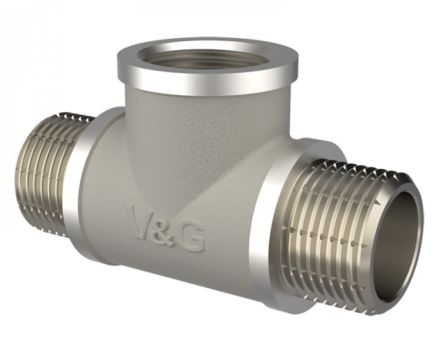 Тройник V&G VALOGIN VG-202501 латунь наружная-внутренняя-наружная 1/2" (156443)