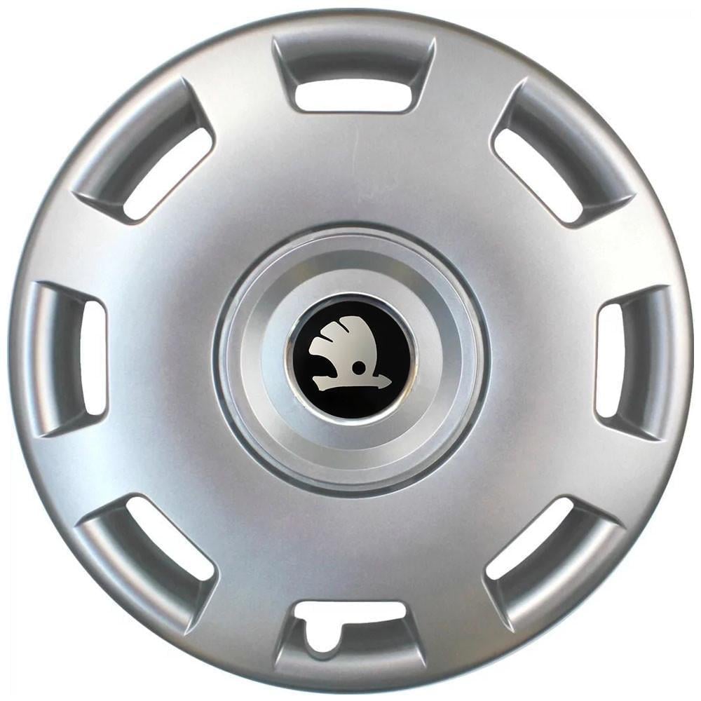 Колпаки автомобильные R15 Skoda 302 SJS 4 шт. Серебристый