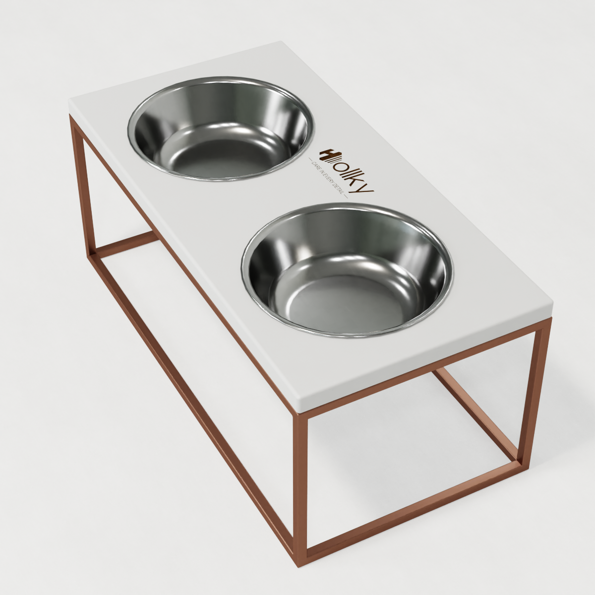 Миски на подставке для больших собак Hollky Base XL20 2х1,8 л (BXL20-522620-GLWH) - фото 8 Миски на подставке для больших собак Hollky Base XL20 2х1,8 л (BXL20-522620-GLWH) - фото 8