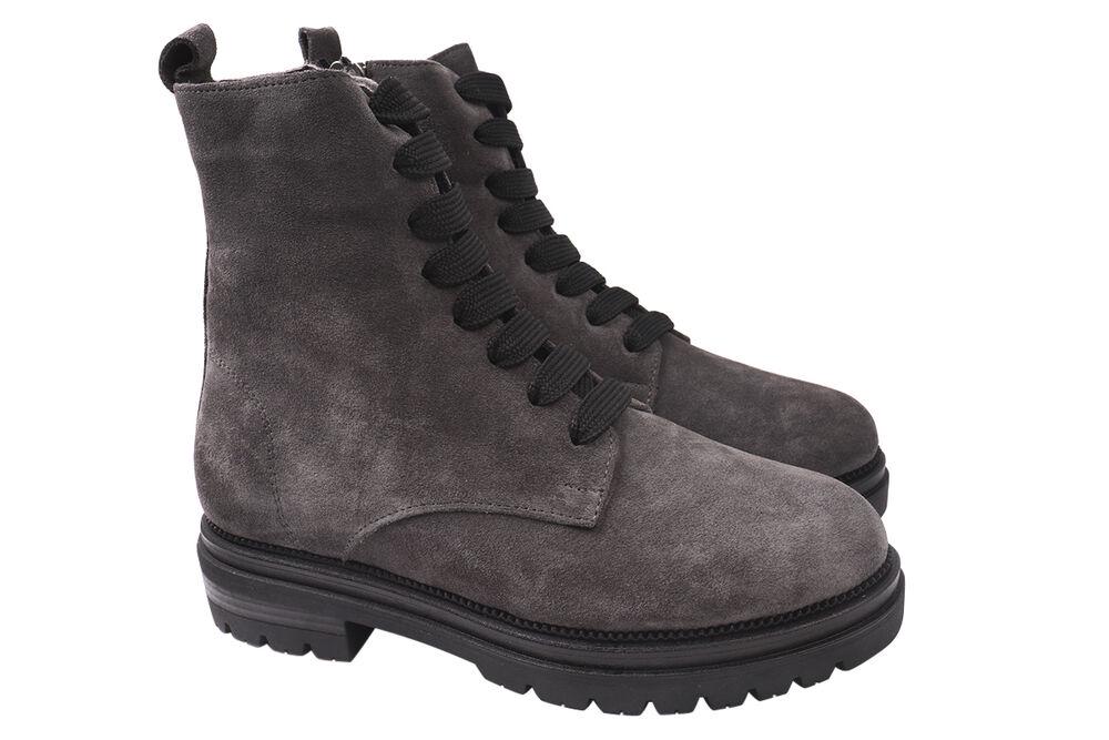 Ботинки женские Sattini из замши на платформе высокие р. 37 Серый (175-21ZHC)