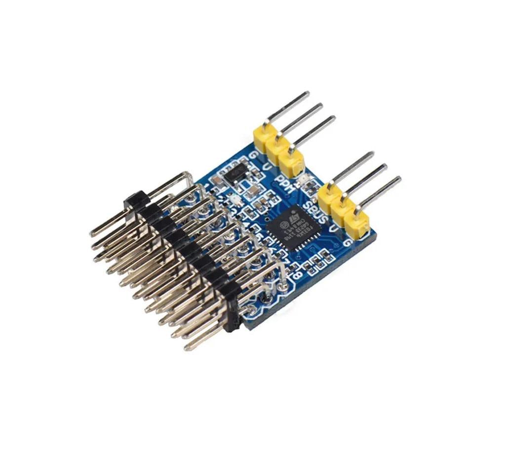 Преобразователь JHEMCU SPP-SBUS 8CH двухсторонний 3.3–20V SBUS/PPM/PWM для FrSky FlySky и RC-моделей (00-00027098)