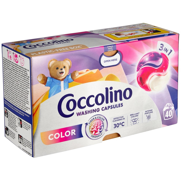 Капсули для прання Coccolino для кольорових речей 3в1 40 шт.
