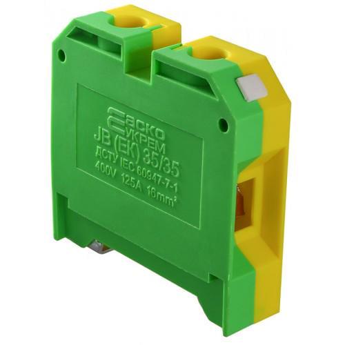 Клема земляна АСКО-УКРЕМ JB-35/35 на DIN-рейку Жовто-зелений (28679501) Клема земляна АСКО-УКРЕМ JB-35/35 на DIN-рейку Жовто-зелений (28679501)