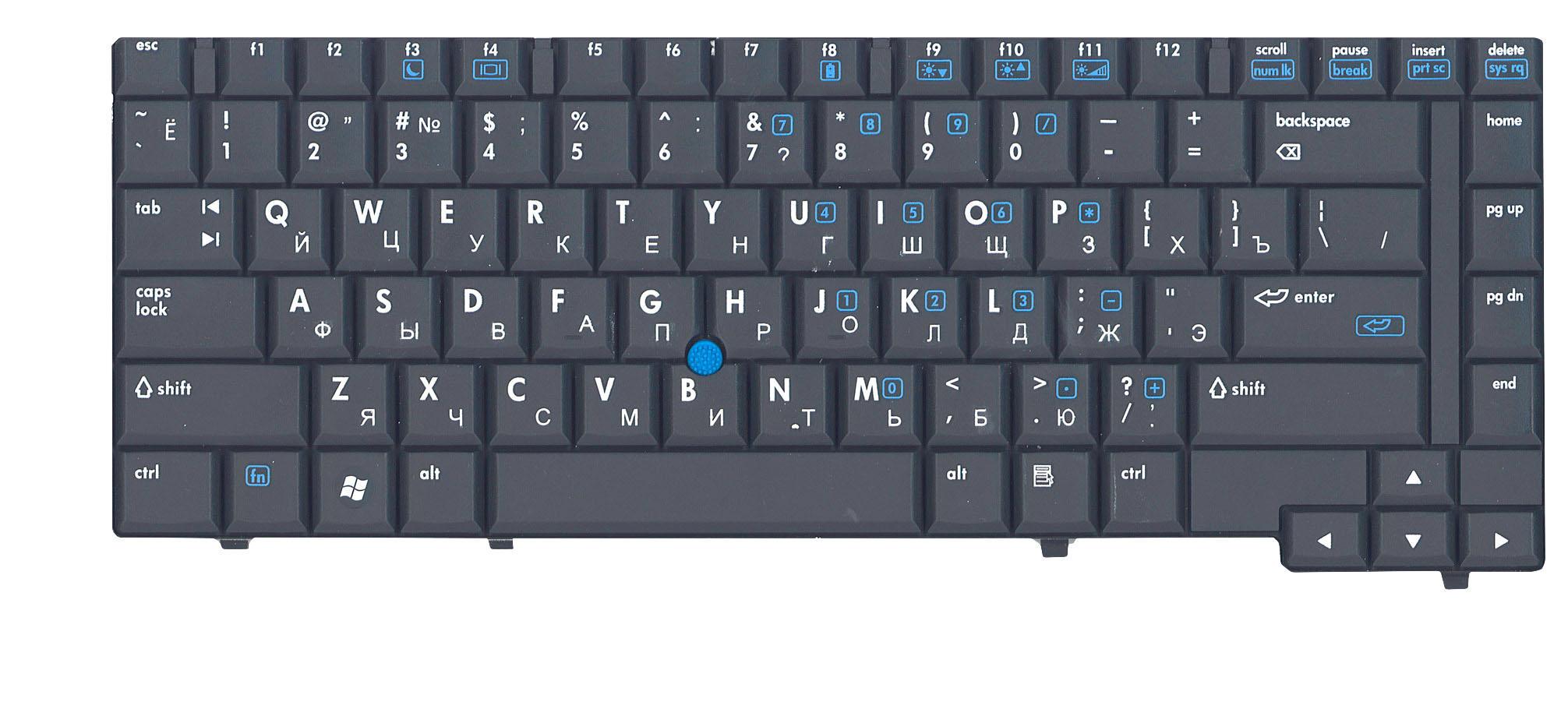Клавиатура для ноутбука HP Compaq NC6400 Point Stick Black