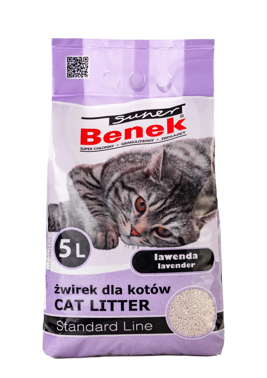 Наполнитель для лотков бентонитовый Super Benek 7010074 с ароматом лаванда 5 л Наполнитель для лотков бентонитовый Super Benek 7010074 с ароматом лаванда 5 л