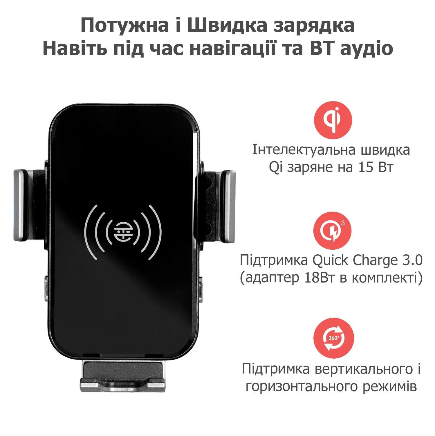 Зарядное устройство для мобильных телефонов Airpods и Galaxy Buds стенд зарядки iWatch3в1 на 30Вт 15W Qi Черный (SG230W2-US-BK) - фото 2