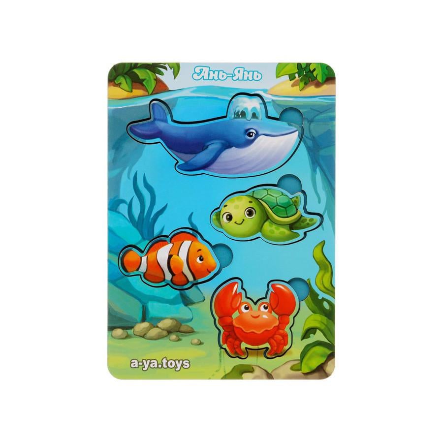 Сортер-пазл дерев'яний UBumblebees Морські тварини-2 - фото 2