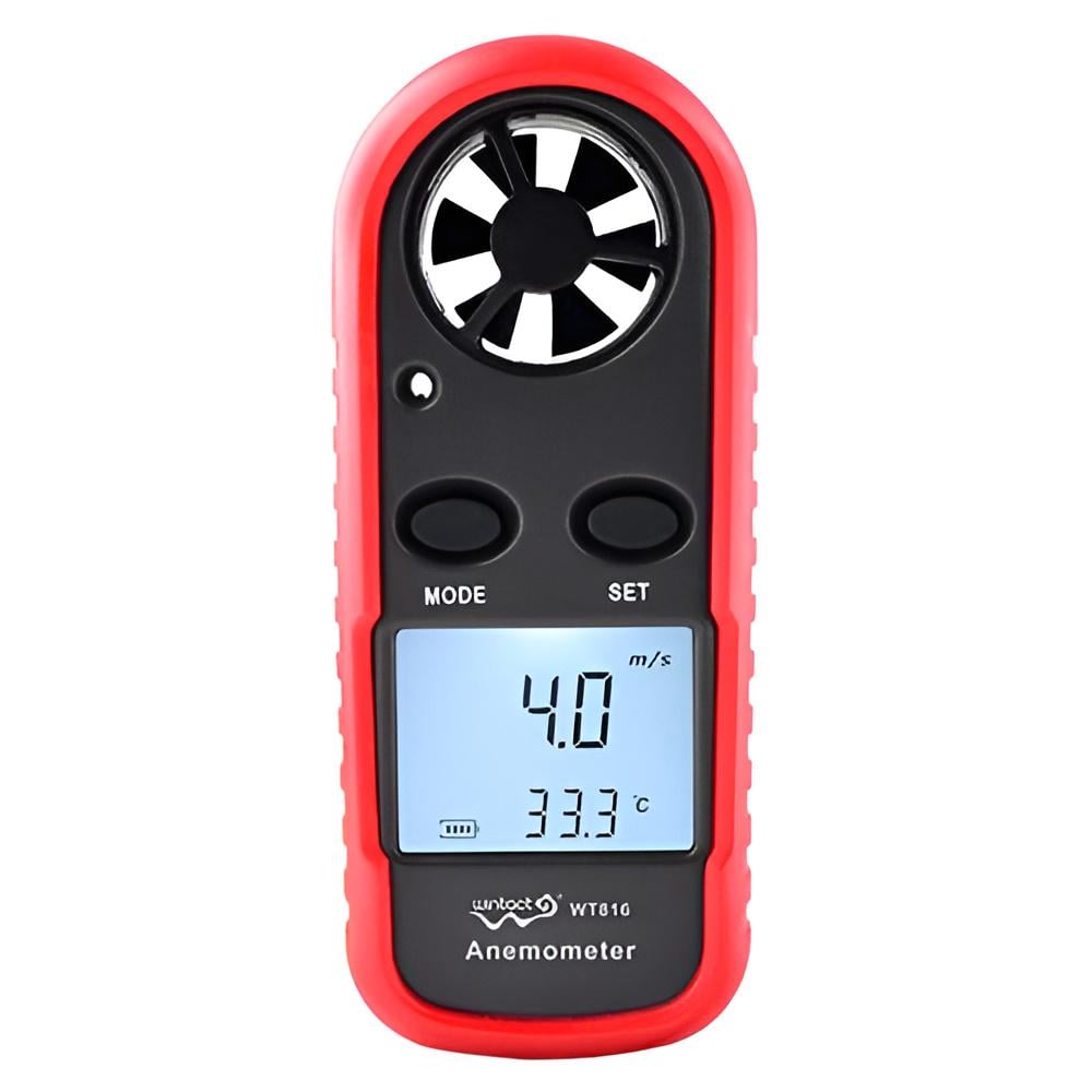 Анемометр с подсветкой WINTACT WT816 0.1-30м/с Черный/Красный (147-112-WT816)