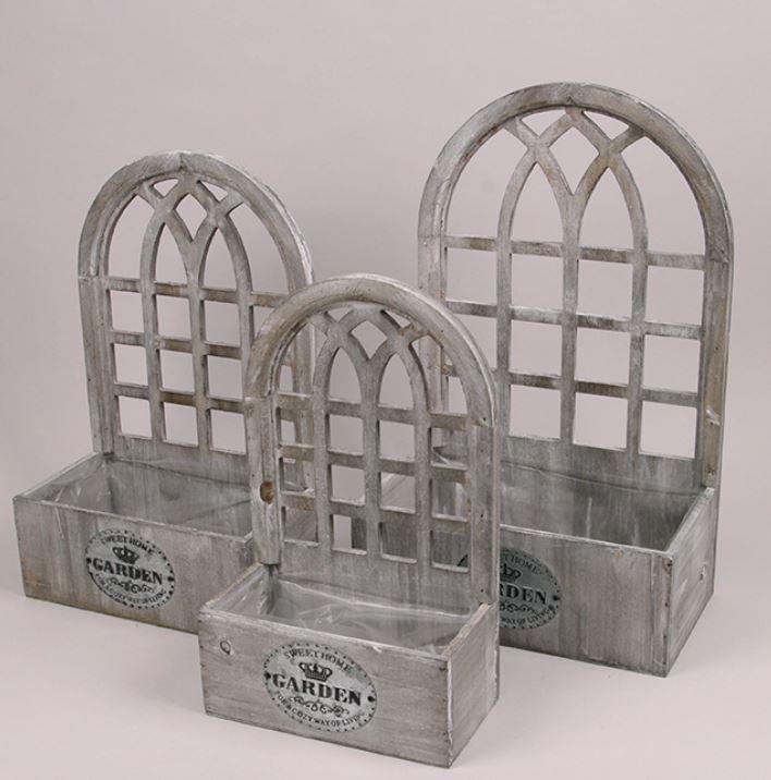 Комплект дерев'яних кашпо Garden 3 шт. (45870) Комплект дерев'яних кашпо Garden 3 шт. (45870)