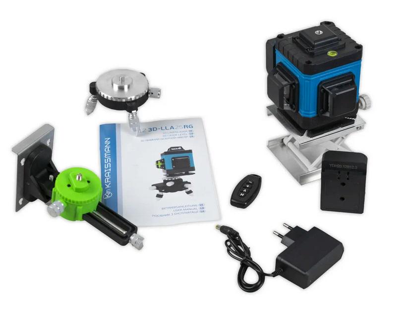 Лазерный уровень KRAISSMANN 12 3D-LLA 25 RG (1526283359) - фото 2