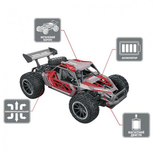 Автомобиль Metal Crawler Nova 1:16 с р/у Серо-красный (SL-231RHGR-ks) - фото 3