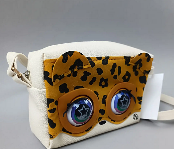 Інтерактивна сумочка з очками що рухаються Purse Pets принт Леопардовий C 62909 2 режими (C 62909-2)