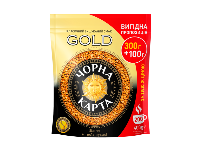 Кофе растворимый Черная Карта Gold 400 г (ck.51051)