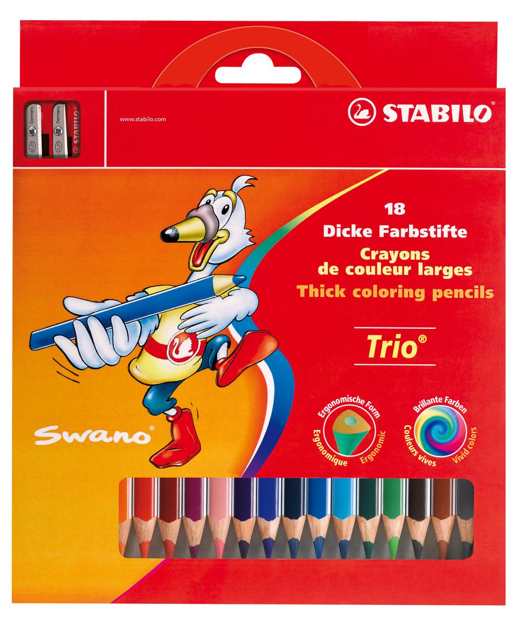 Олівці з точилкою Stabilo Trio 18 шт. (290216)
