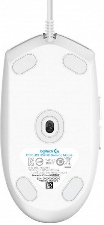 Мышь Logitech G102 Lightsync White 910-005824 - фото 5
