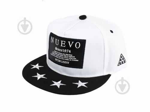 Бейсболка peaked cap NUEVO Белый One sizе Черный (23220)