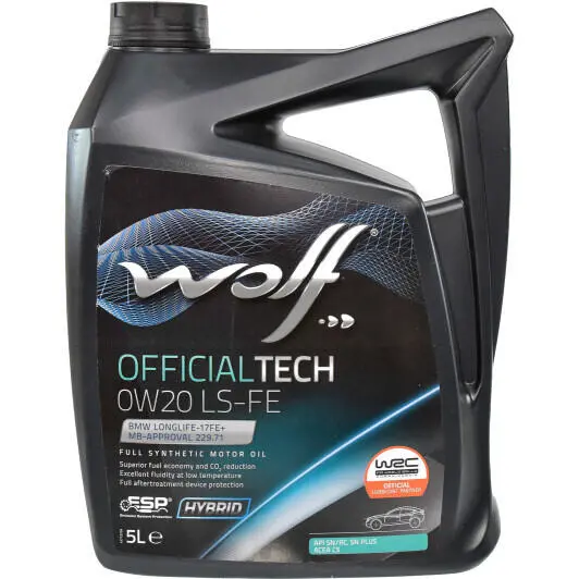 Моторное масло WOLF Officialtech LS-FE 0W-20 5 л (8339479) Моторное масло WOLF Officialtech LS-FE 0W-20 5 л (8339479)