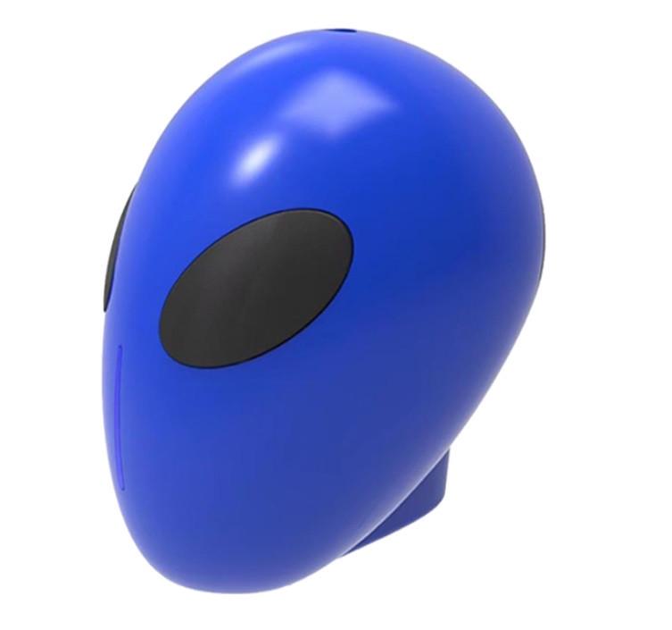 Портативна Bluetooth колонка SUNROZ X18 Alien Head прибулець LED Синій (SUN4803)