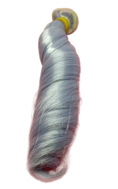 Волосы для кукол искусственные вьющиеся термостойкие римского типа 15х100 см Голубой пепел (ВК0015в09)