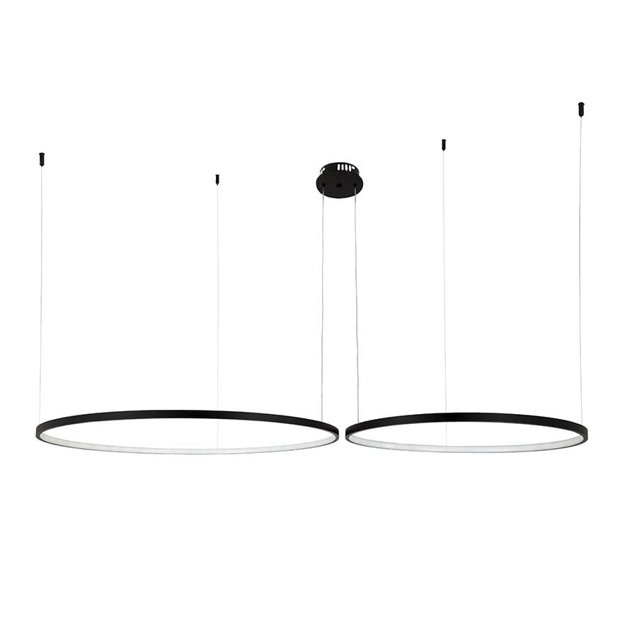Люстра подвесная светодиодная Levistella 7529832-2B 800/1000 мм Черный