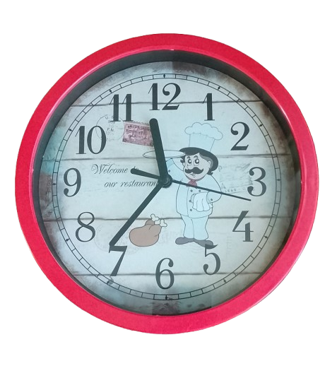 Часы настенные Повар 552-7 D19х4 см Красный (3248А)