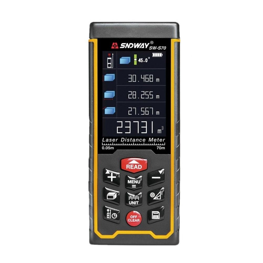 Лазерний далекомір Sndway SW-S70 на 70 м з цифровим рівнем Лазерний далекомір Sndway SW-S70 на 70 м з цифровим рівнем