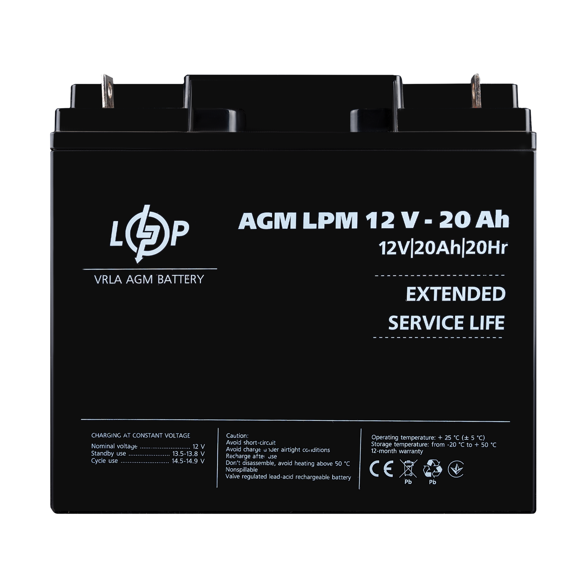 Акумулятор AGM LPM 12V 20 Ah - фото 1