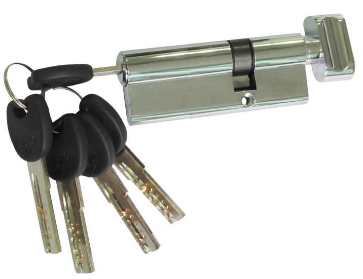 Цилиндровый механизм USK ZC-90 35x55 ключ/поворотник Никель