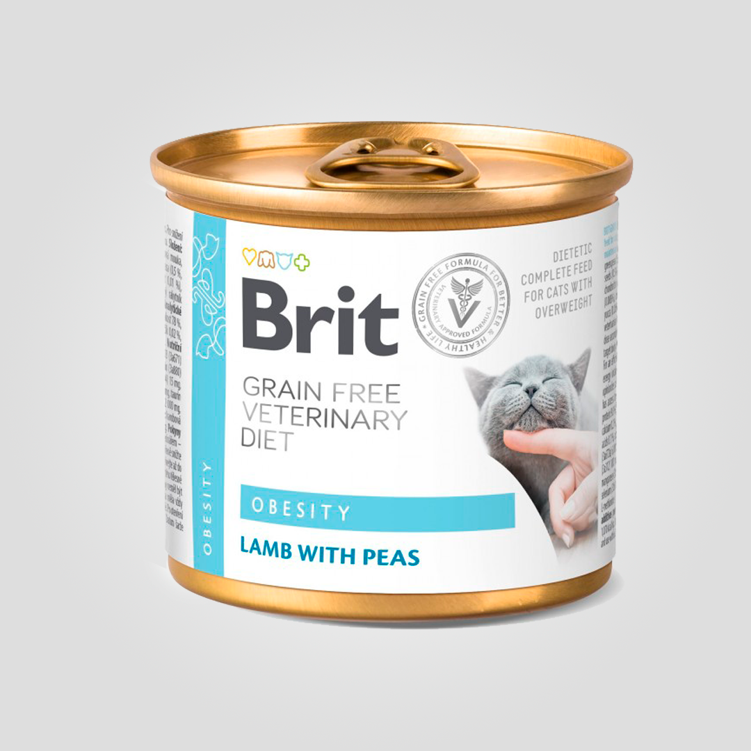 Корм вологий Brit VetDiet Obesity для котів при ожирінні та надмірній вазі з ягням 200 г (2182960148) Корм вологий Brit VetDiet Obesity для котів при ожирінні та надмірній вазі з ягням 200 г (2182960148)