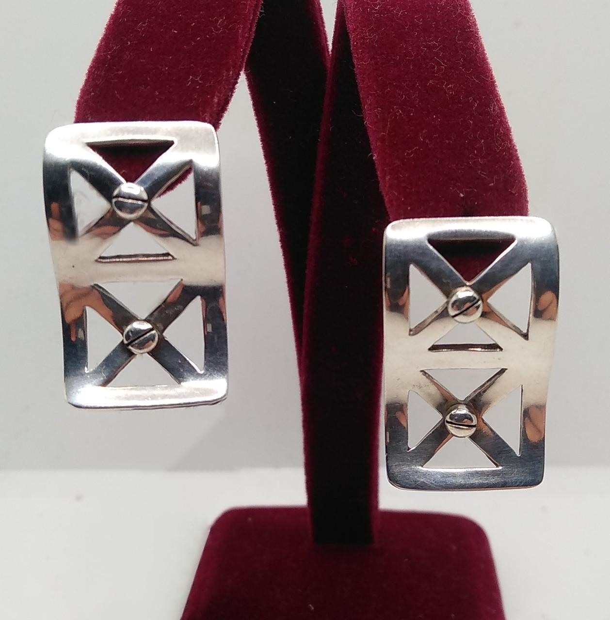 Серьги пусеты серебро пластины 925° 8,91 г (с-077)