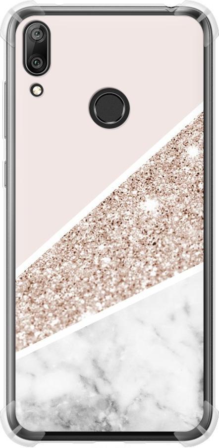 Чехол на Huawei Y7 2019 Пастельный мрамор (4342sp-1638-42517)