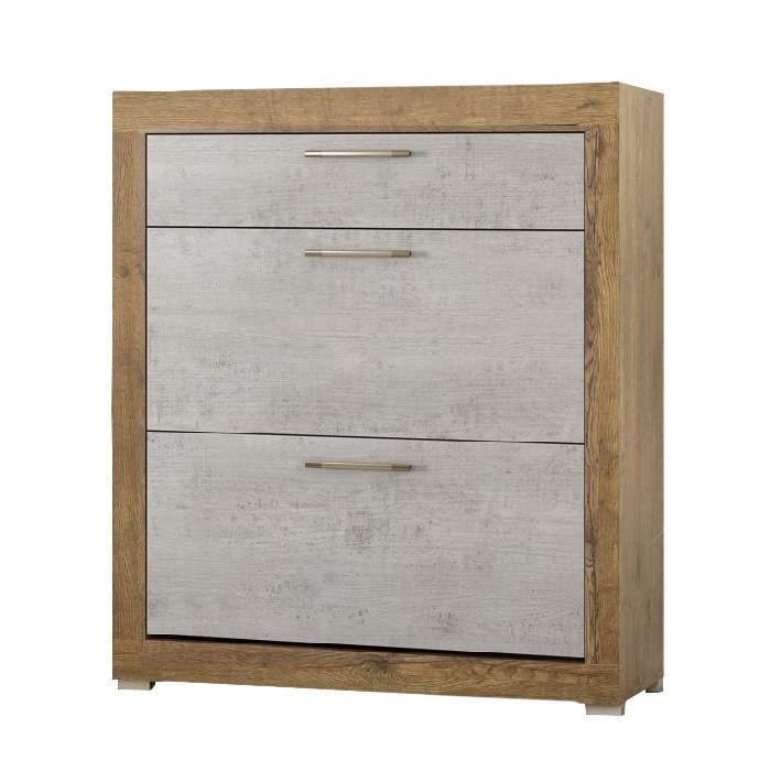 Тумба для обуви Мебель-Сервис Парма 2Д1Ш Дуб април/Бетон Индастри (26911684)