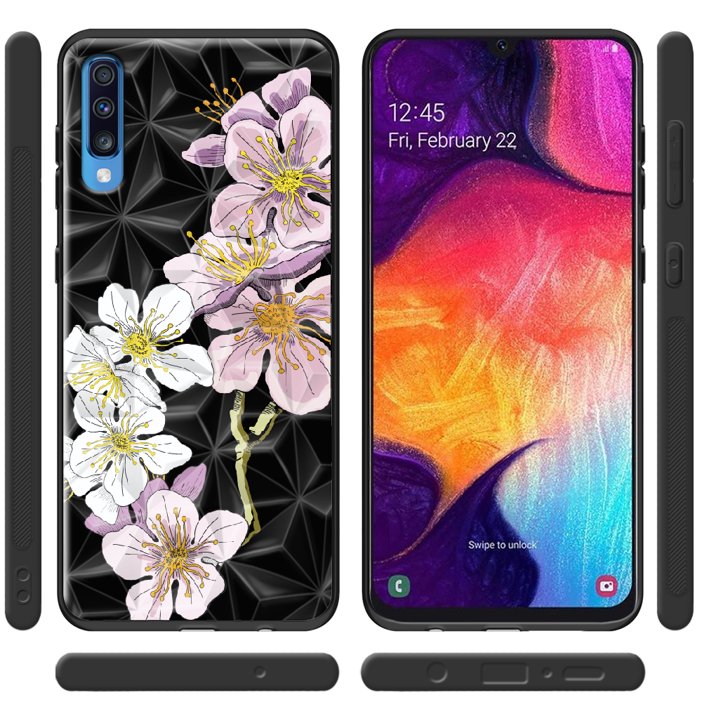 Чехол Boxface Samsung A705 Galaxy A70 Cherry Blossom Черный силикон с призмой (36860-cc4-37863) - фото 2