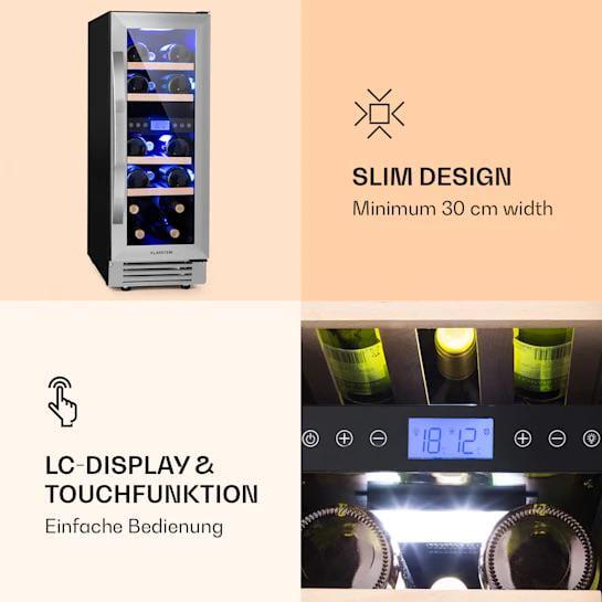 Холодильник для вина KLARSTEIN Vinovill17 Built-In Duo 2 зоны стеклянные двери 53 л (10032030) - фото 5 Холодильник для вина KLARSTEIN Vinovill17 Built-In Duo 2 зоны стеклянные двери 53 л (10032030) - фото 5