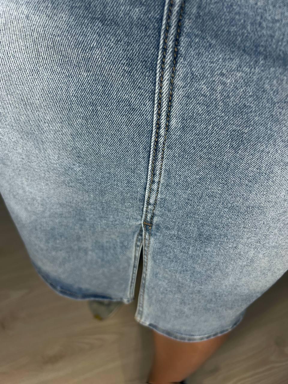 Юбка женская джинсовая Ladyn 802 с разрезом р. 36 Голубой (26881526) - фото 9 Юбка женская джинсовая Ladyn 802 с разрезом р. 36 Голубой (26881526) - фото 9