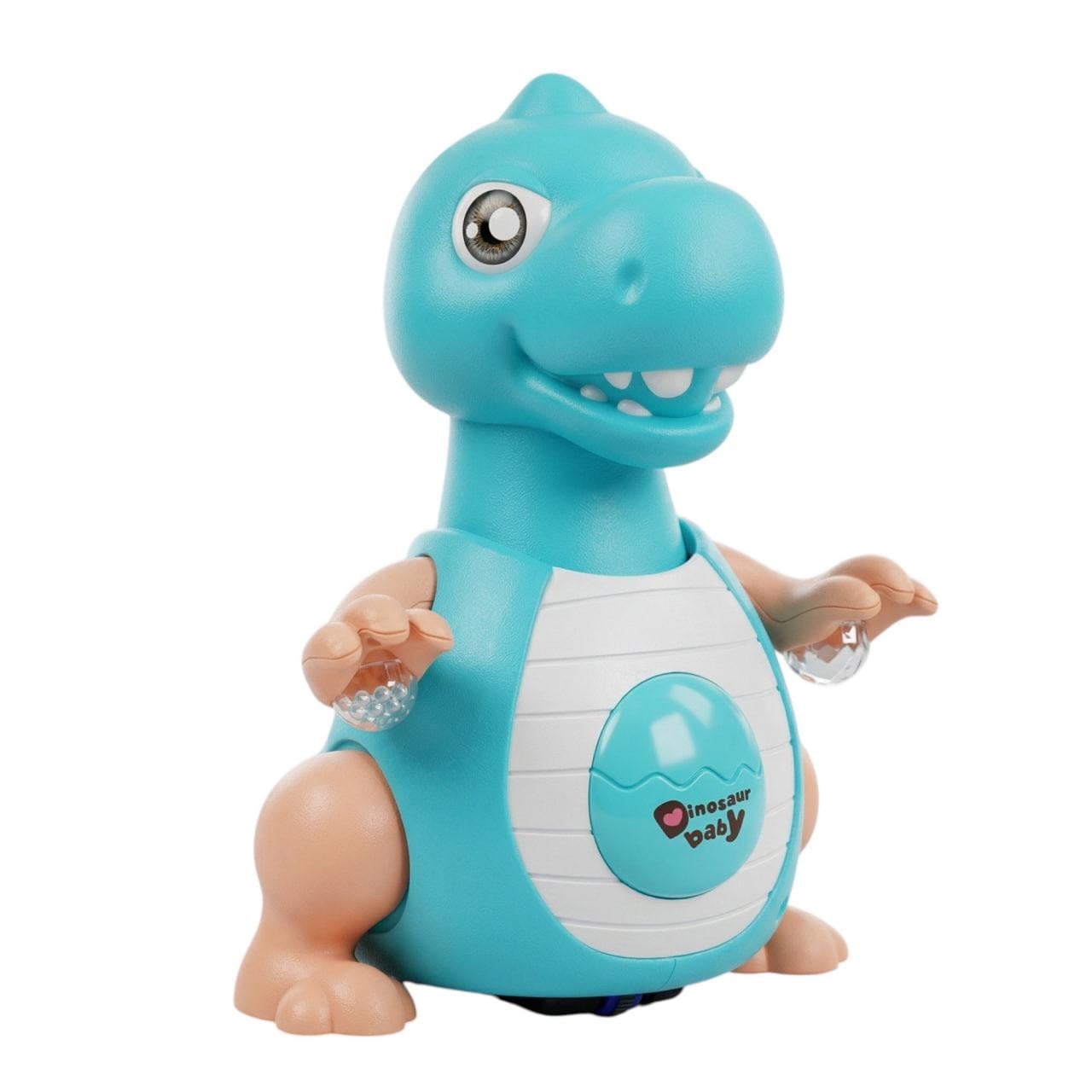 Інтерактивна іграшка TK Group Динозавр 21591 музичний з підсвічуванням рухається та співає українською Блакитний