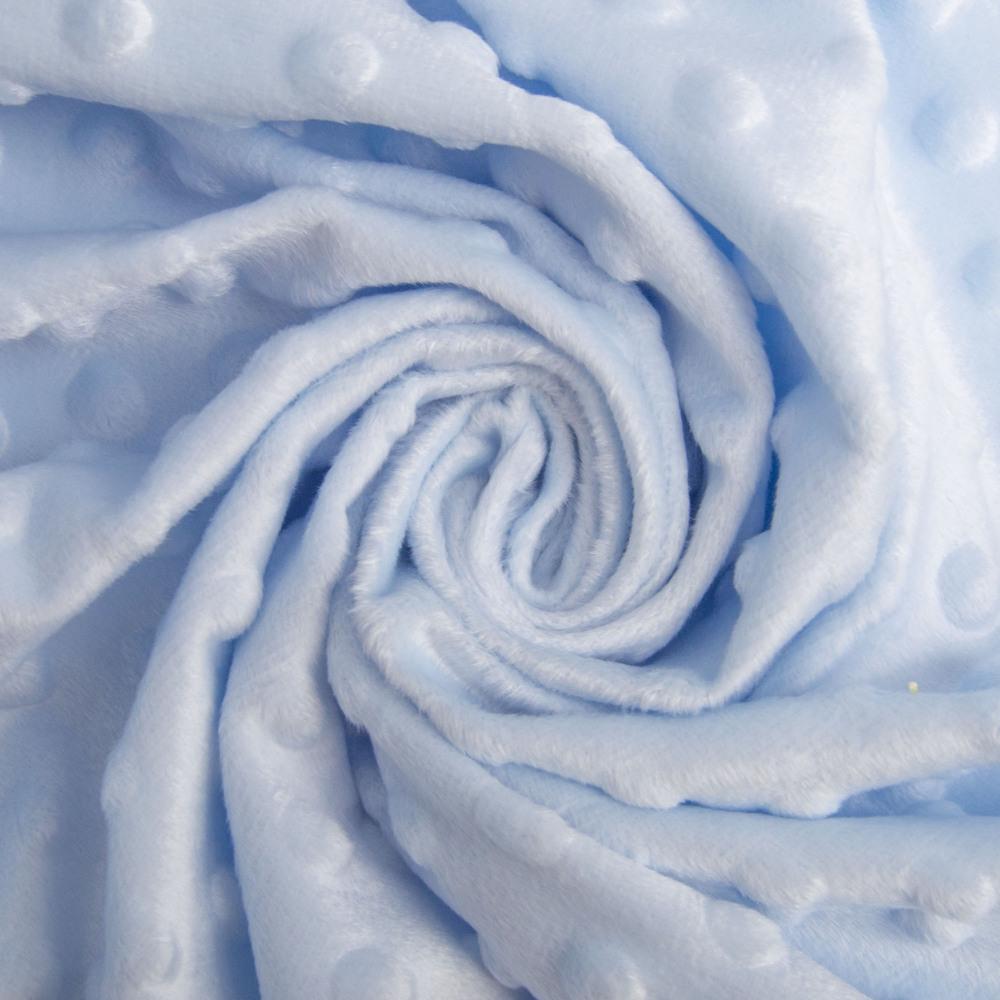 Ткань плюш Minky Dot Голубой (22550)