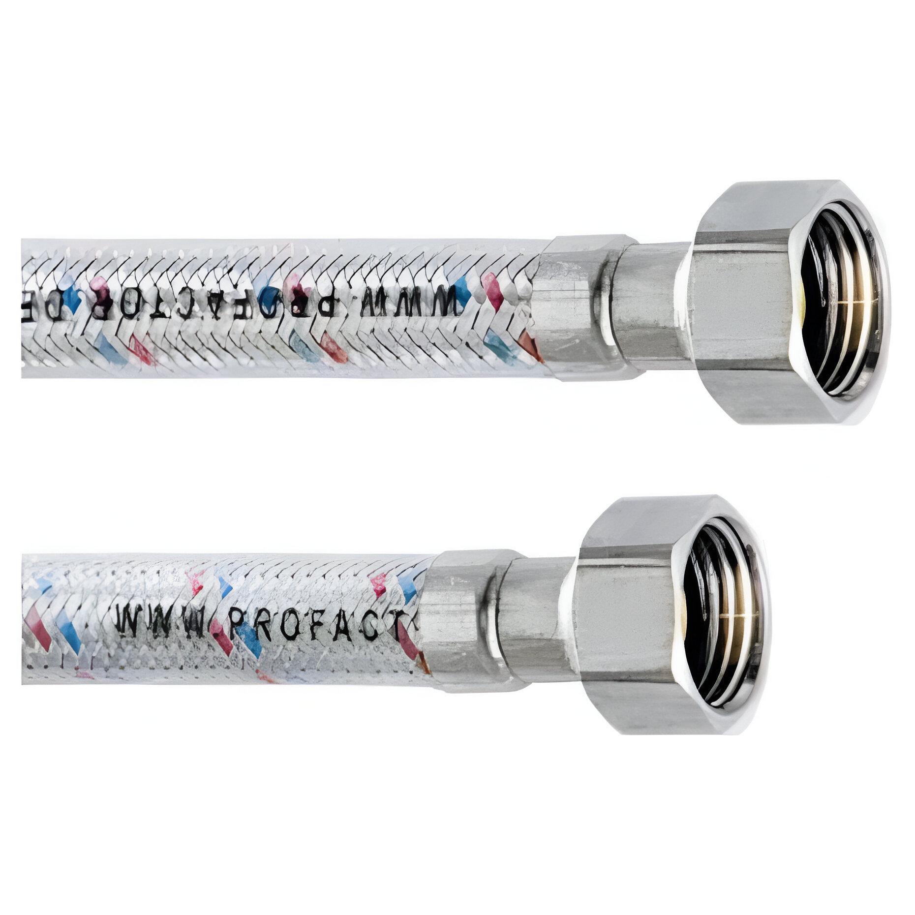 Шланг PROFACTOR в нержавеющей оплетке 1/2" ВВ 0,4 м (AKD8087) Шланг PROFACTOR в нержавеющей оплетке 1/2" ВВ 0,4 м (AKD8087)