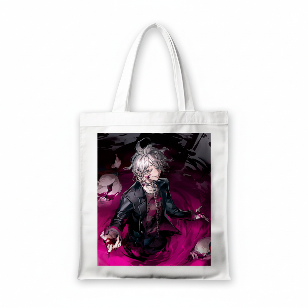 Сумка-шопер Danganronpa Нагито Комаеда из габардина Белый (6522)