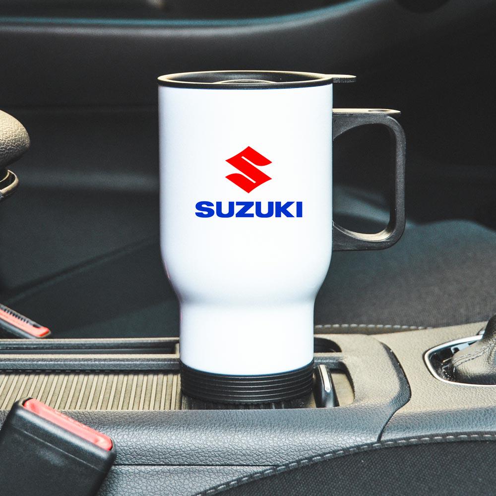 Термокухоль автомобільний з логотипом Suzuki 450 мл Білий (22802424)