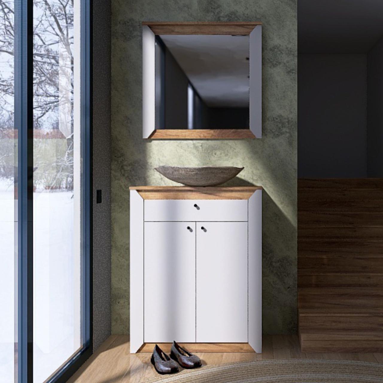 Прихожая Эверест Нордик-2 модульная Дуб крафт золотой/Белый (е-20824.01)