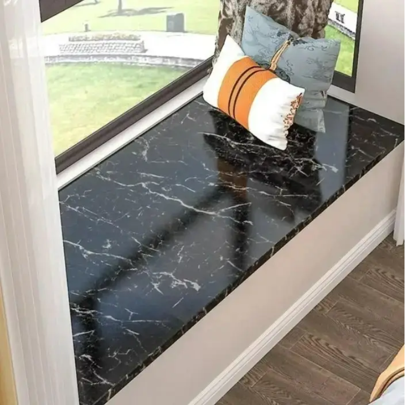 Плівка самоклейна під темний мармур для декору поверхонь 5 м х 60 см Чорний (2400547853) - фото 5 Плівка самоклейна під темний мармур для декору поверхонь 5 м х 60 см Чорний (2400547853) - фото 5