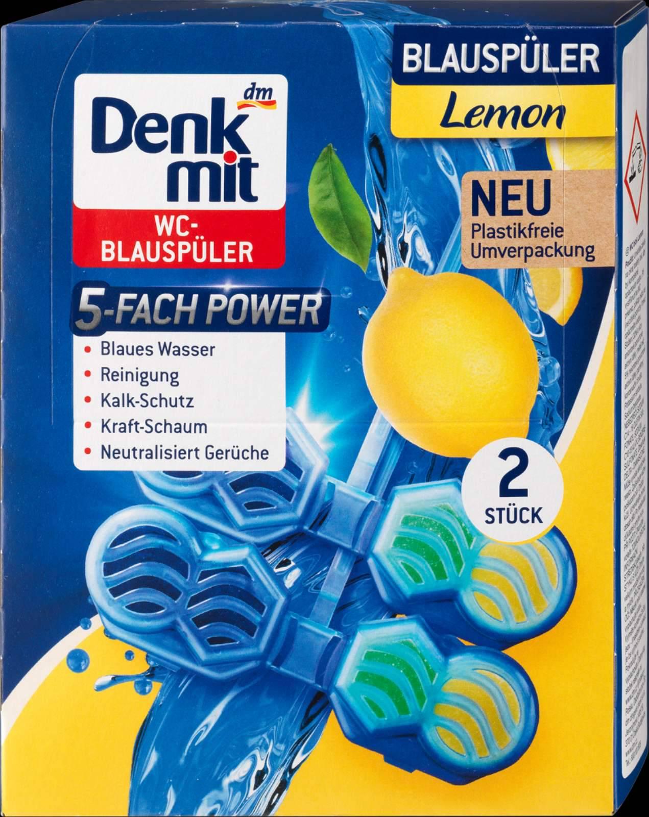 Туалетный блок для унитаза Denkmit Lemon 2 шт.