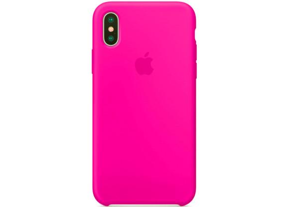 Чехол-накладка Apple Silicone Case for iPhone X/Xs, Barbie Pink (HC) (A)