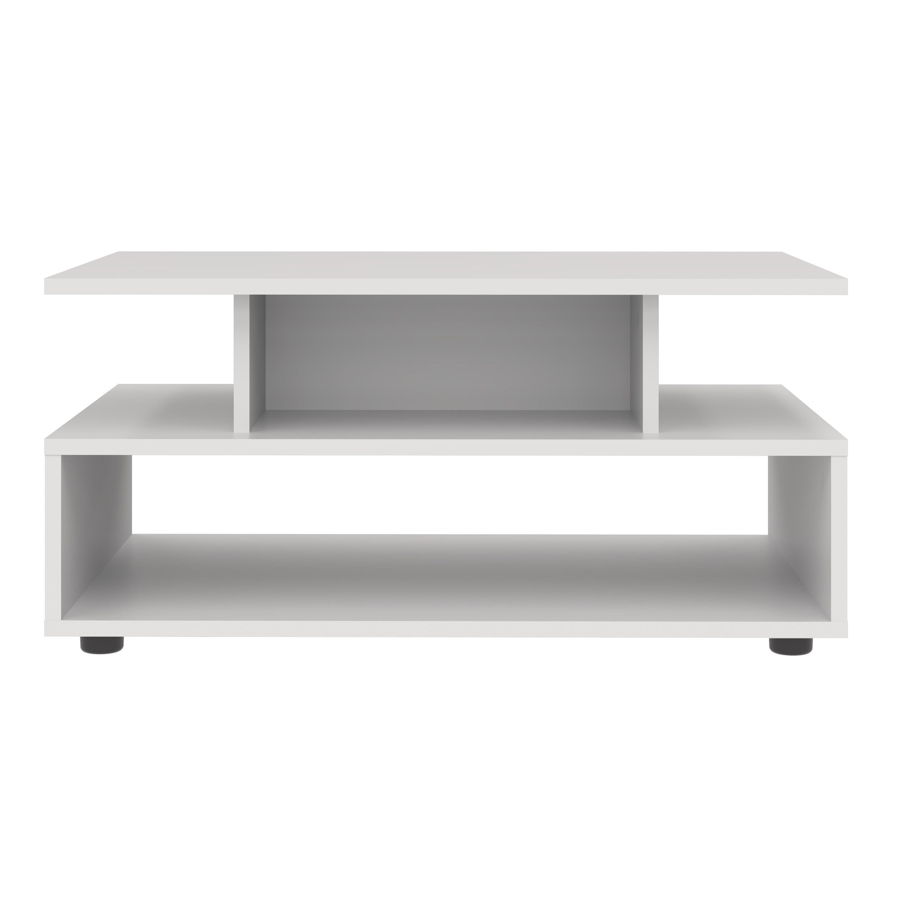 Стол журнальный MEBLIBUD AMANDA с полкой 80х50х38,7 см Белый - фото 2