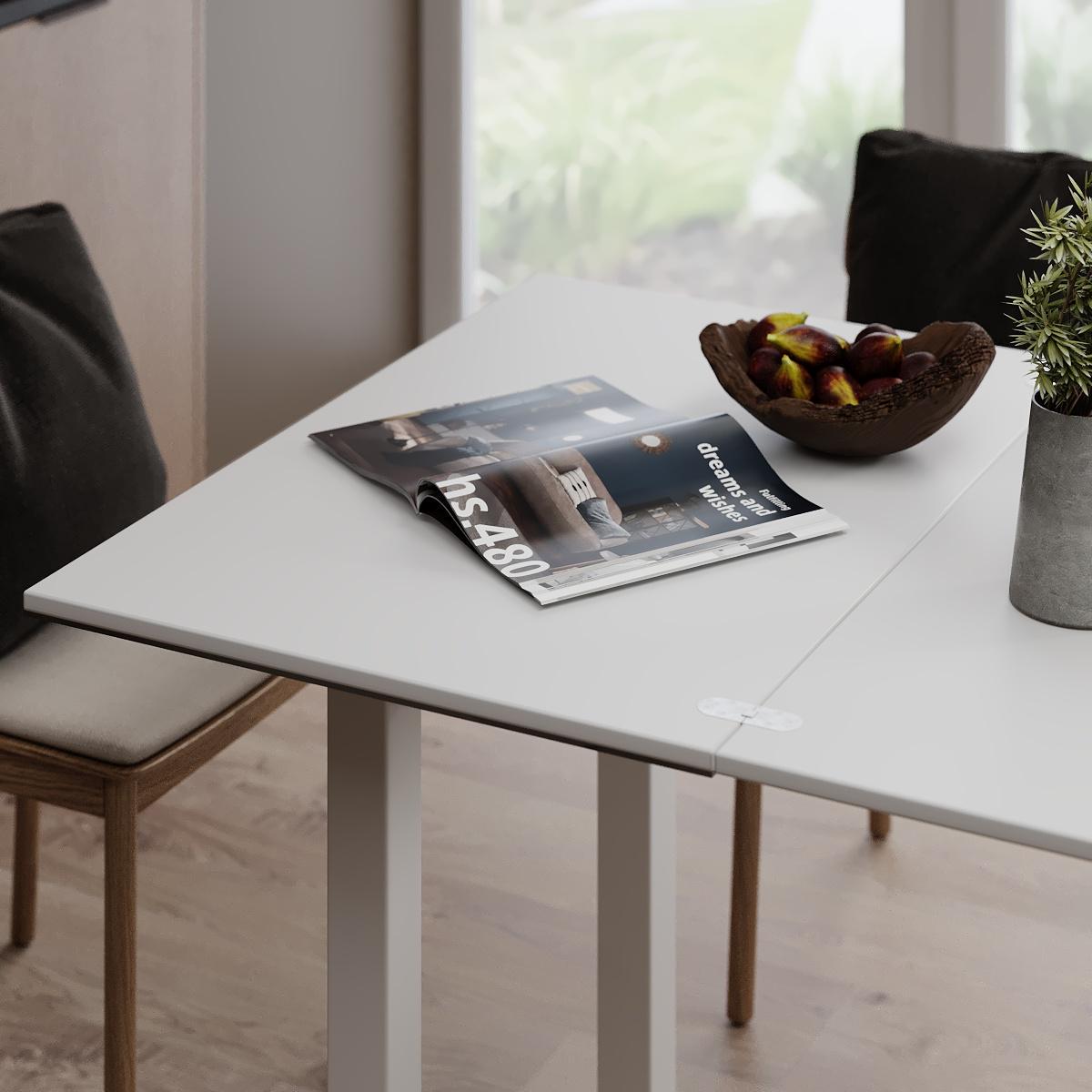 Обеденный стол-трансформер Dinner Glass 900x750x600 мм Белый бриллиант/Графитовое стекло (GATB16010100102) - фото 5 Обеденный стол-трансформер Dinner Glass 900x750x600 мм Белый бриллиант/Графитовое стекло (GATB16010100102) - фото 5