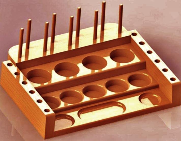 Органайзер для в'язання мушок із дерева Скальсо Сієна (РМШ-001405)