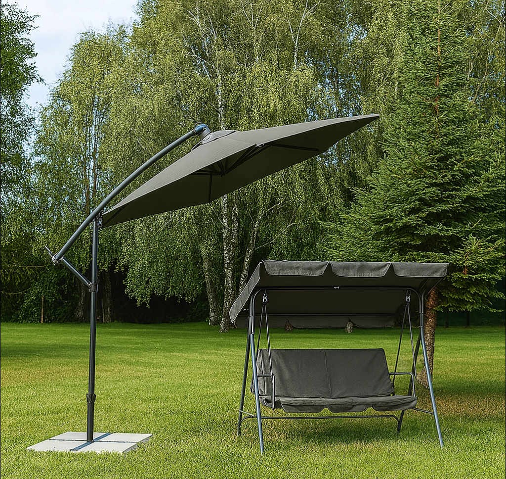 Качели LEOBRO с подушками 176х114х168 см Серый (LBSW3-D3-GRY) - фото 2